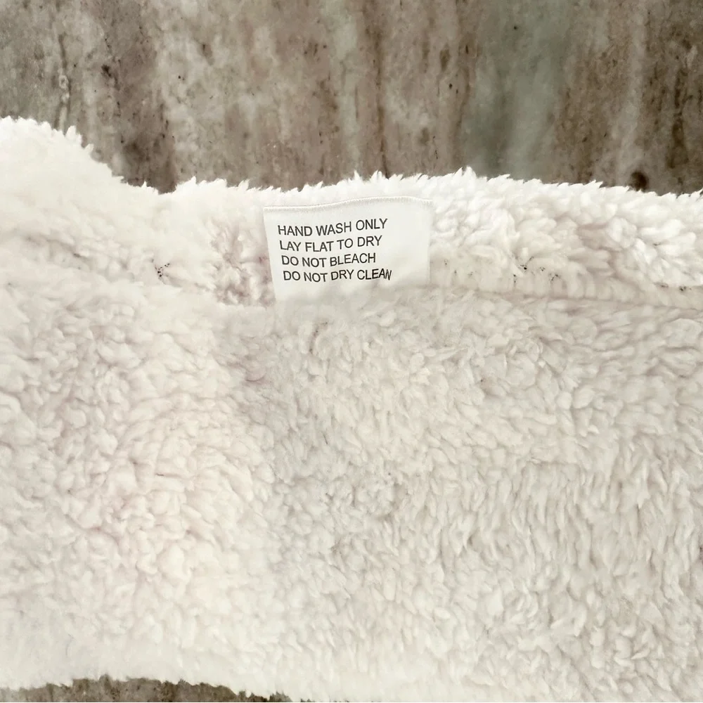 Soft & Cozy Sherpa Fleece Lined Striped Slipper Socks With Grippers & Pom Pom